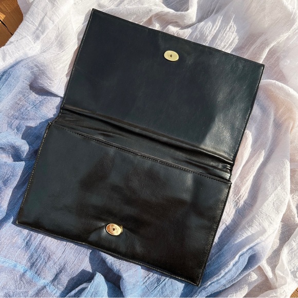 Vintage Black Suede Clutch - Picture 2 of 5